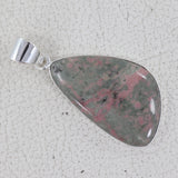 Pink Rhodonite Silver Pendant