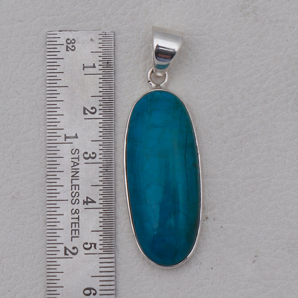 925 Sterling Silver Azurite malachite Pendant
