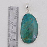 Azurite Malachite Silver Pendant