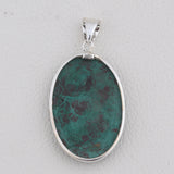 Azurite Malachite Silver Pendant