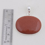 Red Sunstone Gemstone Silver Pendants