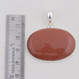 Red Sunstone Gemstone Silver Pendants