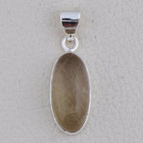 925 Sterling Silver Rutilated Quartz Pendant