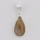 925 Sterling Silver Rutilated Quartz Pendant