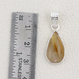 925 Sterling Silver Rutilated Quartz Pendant