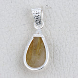 925 Sterling Silver Rutilated Quartz Pendant