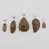 925 Sterling Silver Rutilated Quartz Pendant