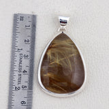 925 Sterling Silver Rutilated Quartz Pendant