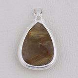 925 Sterling Silver Rutilated Quartz Pendant