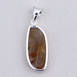 925 Sterling Silver Rutilated Quartz Pendant