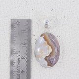 Crazy Lace Agate Gemstone Silver Pendant