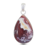 Crazy Lace Agate Gemstone Silver Pendant