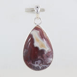 Crazy Lace Agate Gemstone Silver Pendant