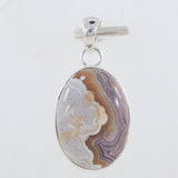 Crazy Lace Agate Gemstone Silver Pendant