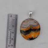 925 Starling Silver Mustered Jasper Pendant