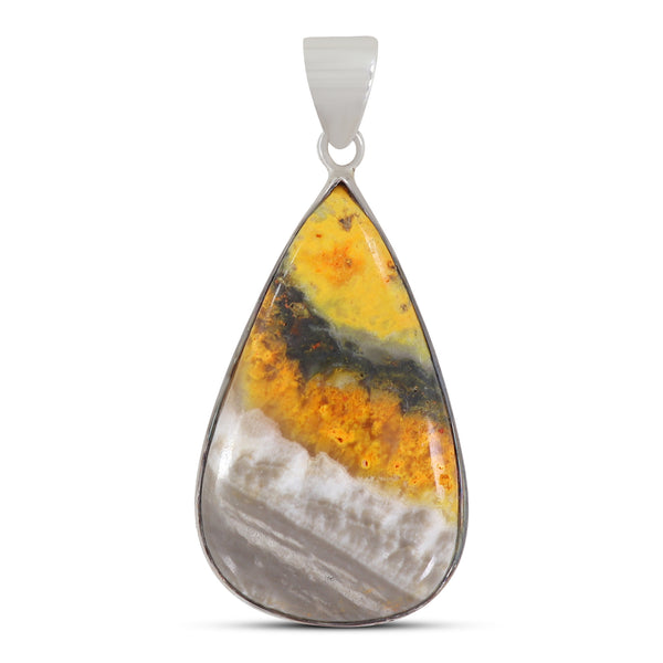 925 Sterling Silver Mustered Jasper Pendant