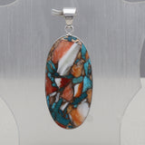 925 Silver Spiny Oyster Turquoise Pendant