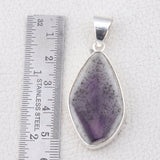 Amethyst Crystal Quartz Silver Pendant