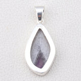 Amethyst Crystal Quartz Silver Pendant