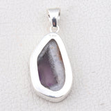 Amethyst Crystal Quartz Silver Pendant