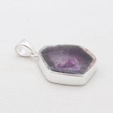 Amethyst Crystal Quartz Silver Pendant