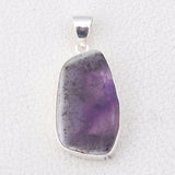 Amethyst Crystal Quartz Silver Pendant