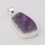 Amethyst Crystal Quartz Silver Pendant