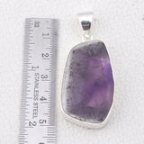 Amethyst Crystal Quartz Silver Pendant