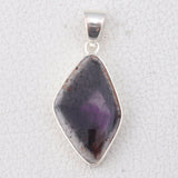 Amethyst Crystal Quartz Silver Pendant