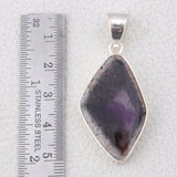 Amethyst Crystal Quartz Silver Pendant