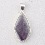 Amethyst Crystal Quartz Silver Pendant