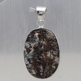 Natural Astrophyllite Silver Pendant