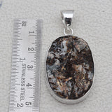 Natural Astrophyllite Silver Pendant