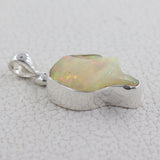 Ethiopian Opal Gemstone Silver Pendant