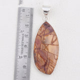 Natural Dynasty Jasper Silver Pendant