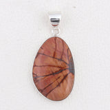 Natural Dynasty Jasper Silver Pendant