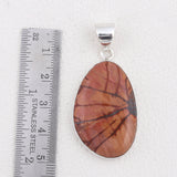 Natural Dynasty Jasper Silver Pendant