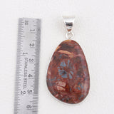 Natural Dynasty Jasper Silver Pendant