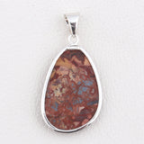 Natural Dynasty Jasper Silver Pendant