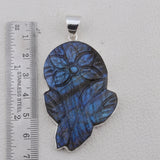 925 Silver Carving Labradorite Pendant