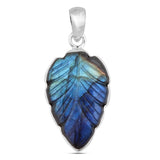 Carving Labradorite Gemstone Pendant in 925 Sterling Silver