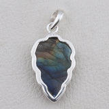 925 Silver Carving Labradorite Pendant