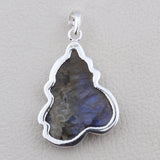 925 Silver Carving Labradorite Pendant