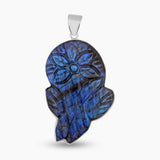 925 Silver Carving Labradorite Pendants