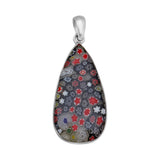 Millefiori Glass Silver Pendant