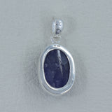 Rough Tanzanite Pendant 925 Sterling Silver