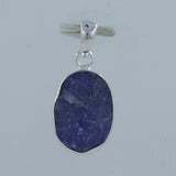 Rough Tanzanite Pendant 925 Sterling Silver