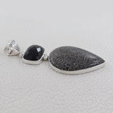 Natural Utah Agate Silver Pendant