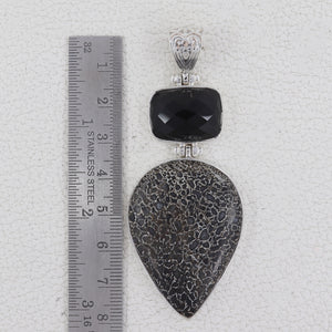 Natural Utah Agate Silver Pendant