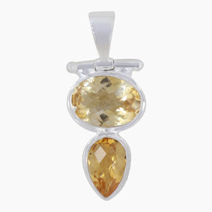 925 Sterling Silver Citrine Pendant